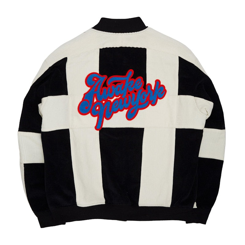 Awake Chenille Patch Corduroy Logo Jacket Black