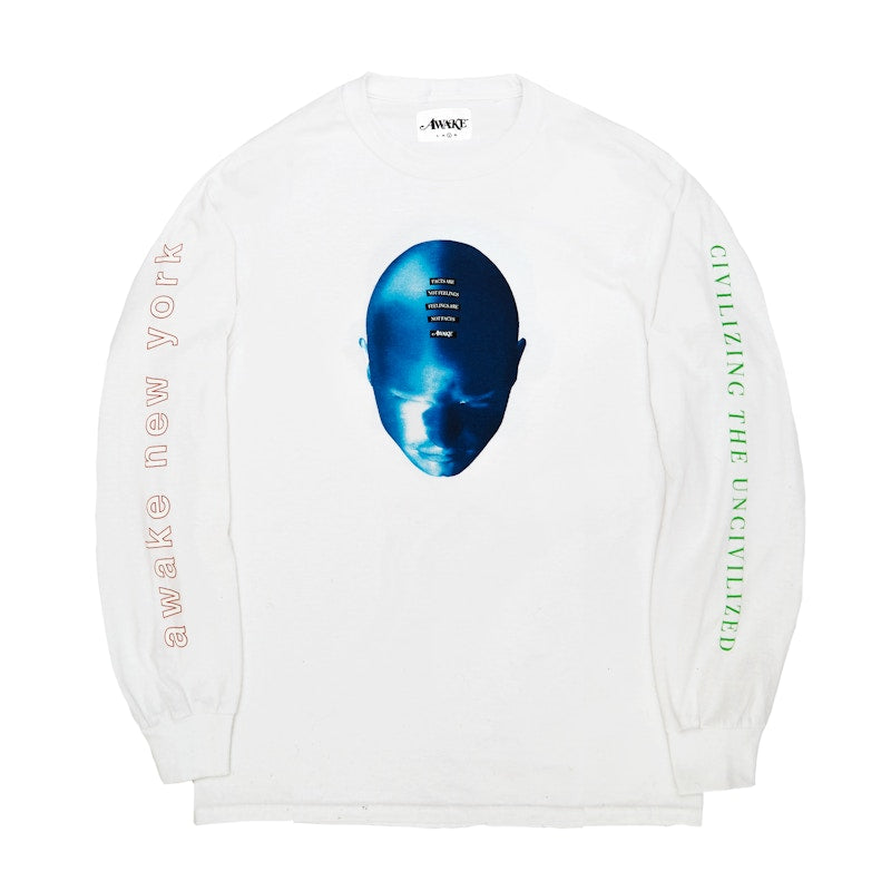 Awake Civilized Long Sleeve Tee White