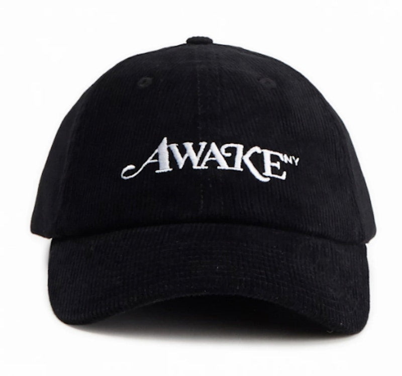 Awake Corduroy Classic Logo Dad Hat Black