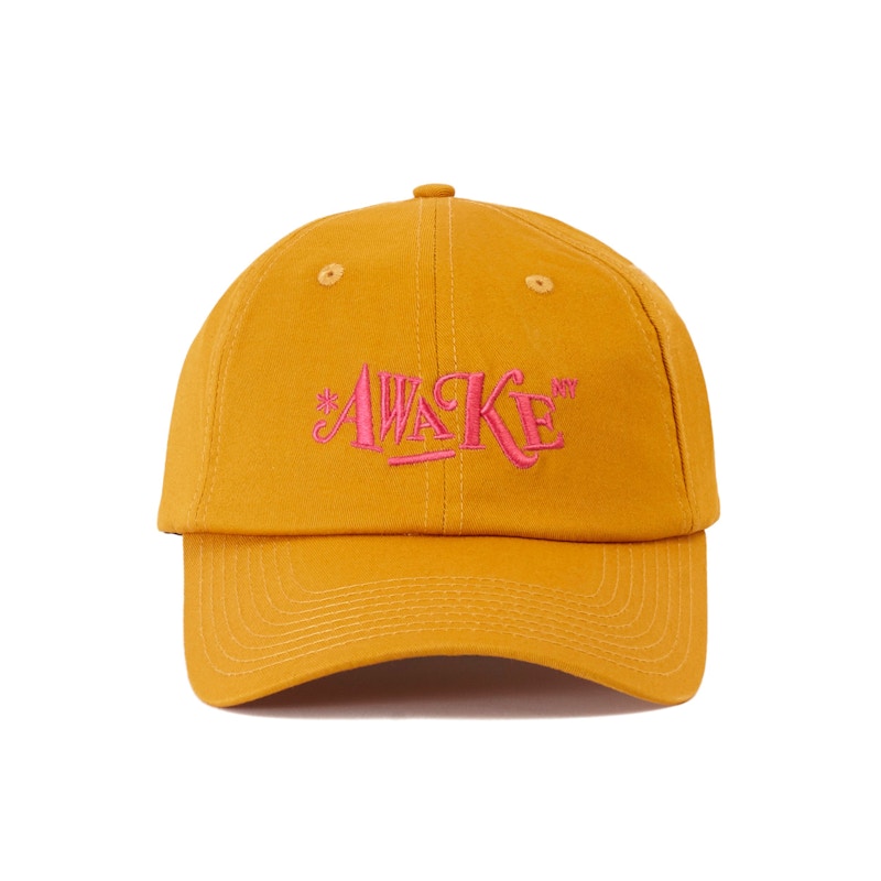 Awake Distorted Logo Dad Cap Mustard