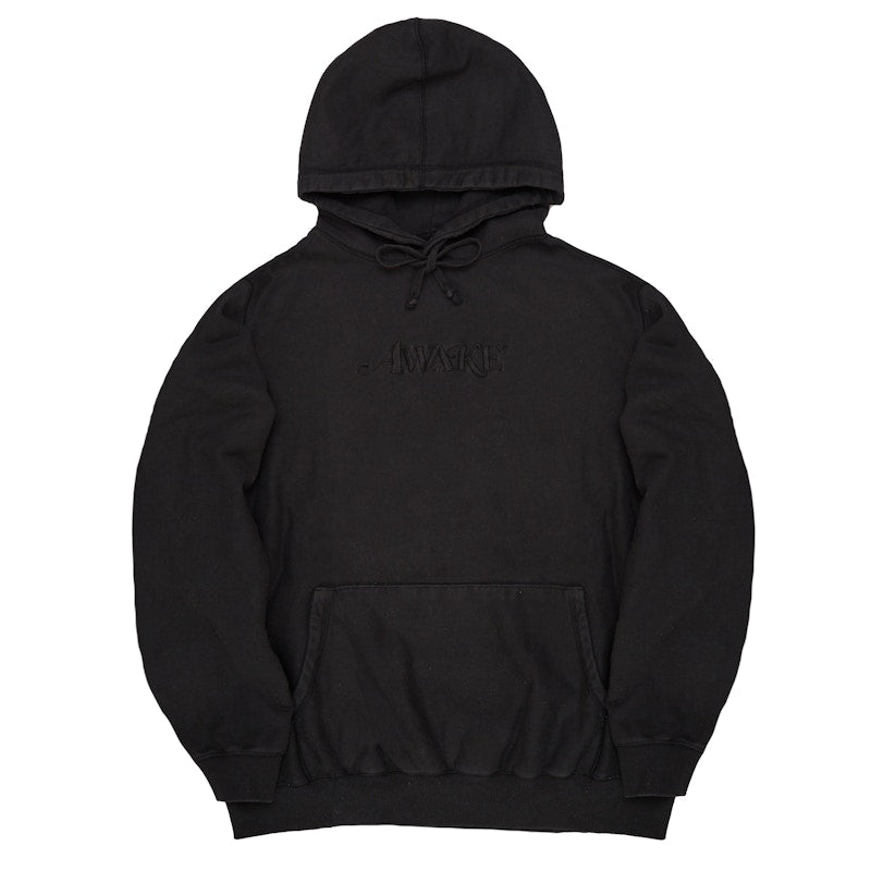 Awake Embroidered Logo Hoodie Black