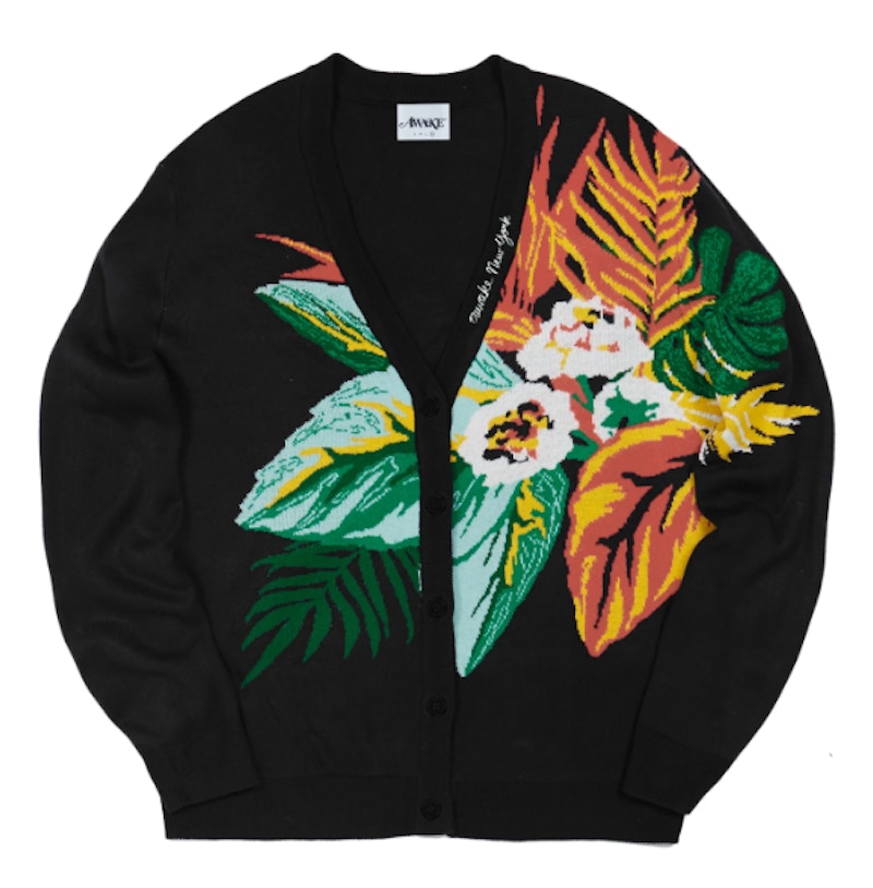 Awake Floral Cardigan Black