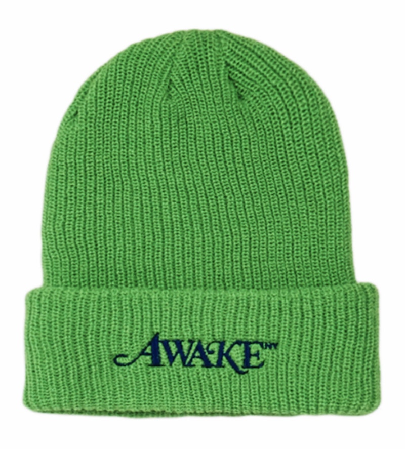 Awake Loose Gauge Classic Logo Beanie Green