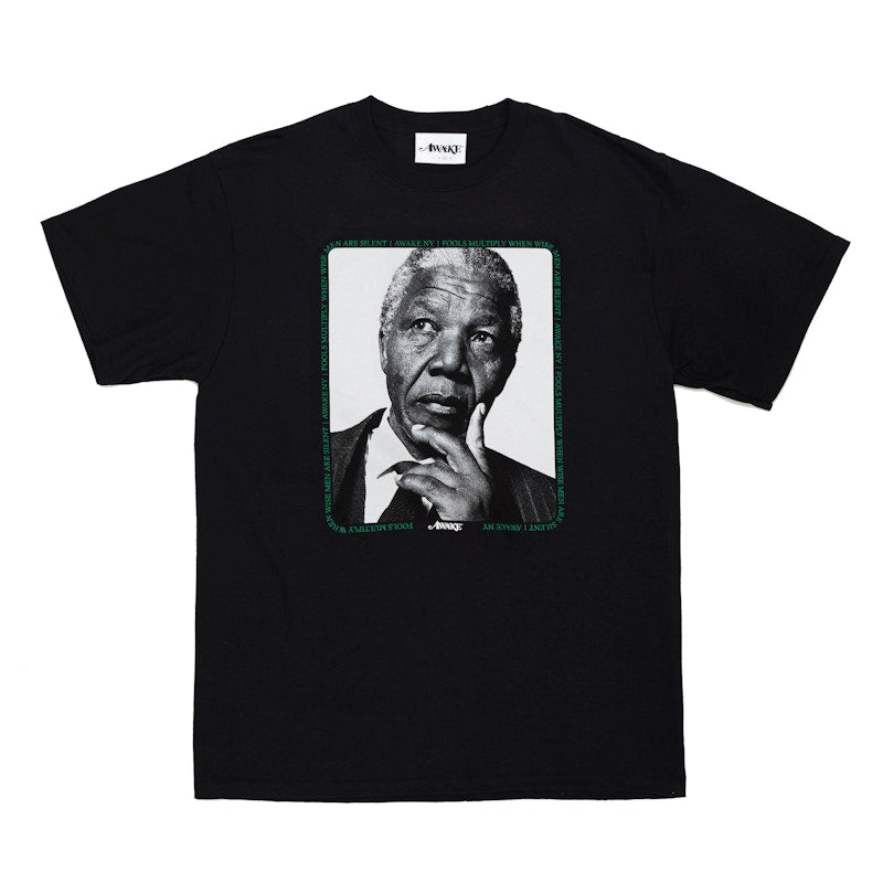Awake Mandela Tee Black