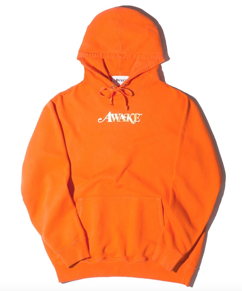 Awake Metallic Foil Logo Hoodie Orange