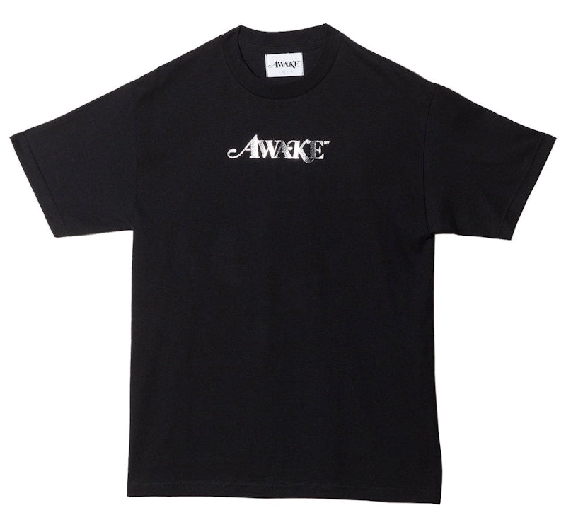 Awake Metallic Foil Logo Tee Black