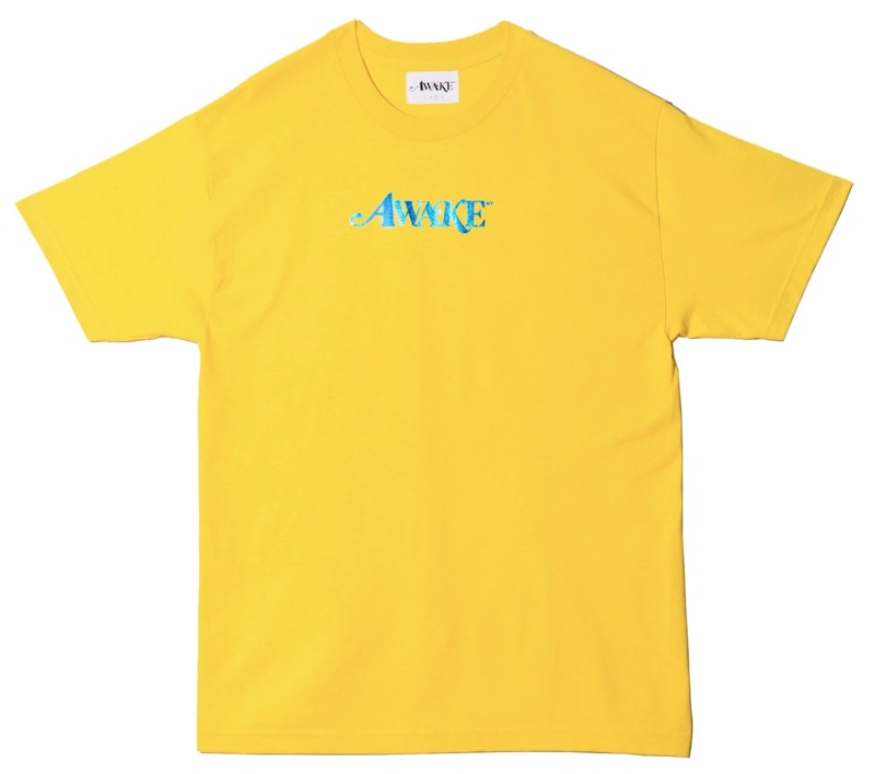 Awake Metallic Foil Logo Tee Yellow