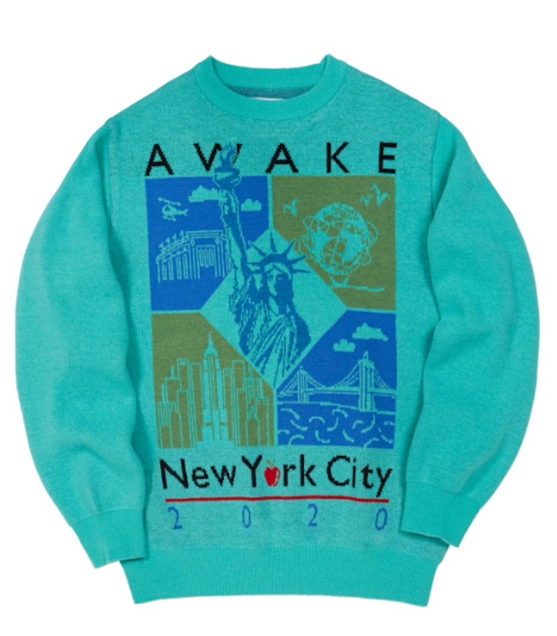 Awake Nyc Borough Sweater Teal