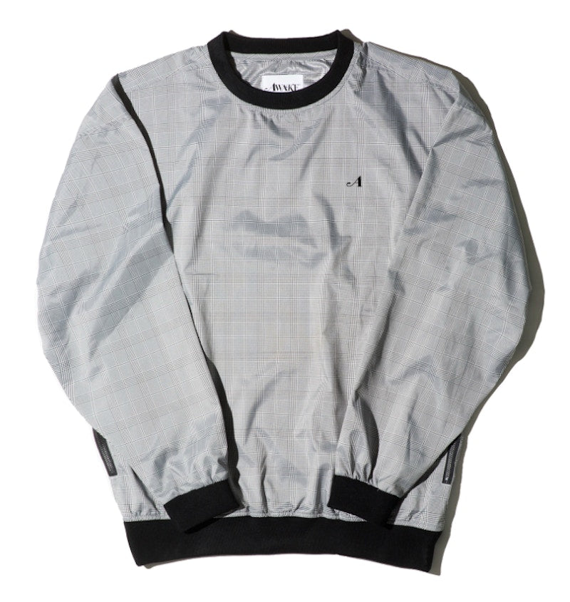 Awake Plaid Windbreaker Pullover Jacket Black