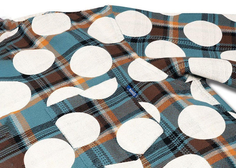 Awake Polka Dot Flannel Shirt Blue