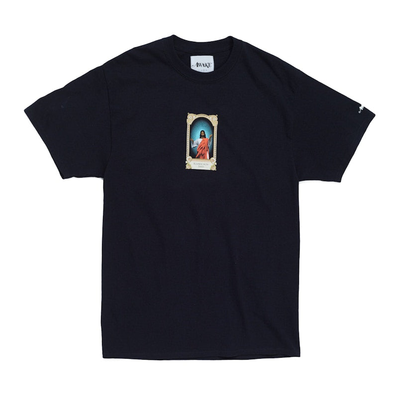 Awake Slapbox With Jesus Tee Black