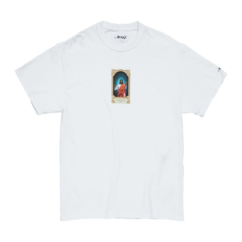 Awake Slapbox With Jesus Tee White