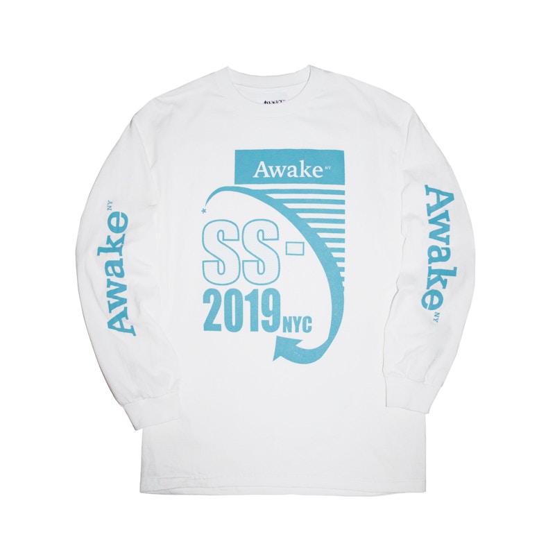 Awake Turntable Longsleeve Tee White
