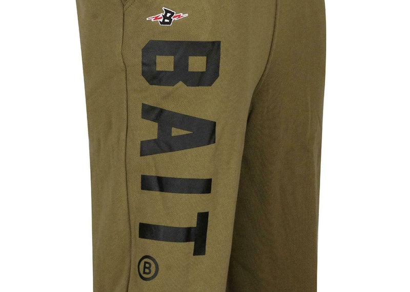 BAIT Premium Basics Logo Sweatpants Olive
