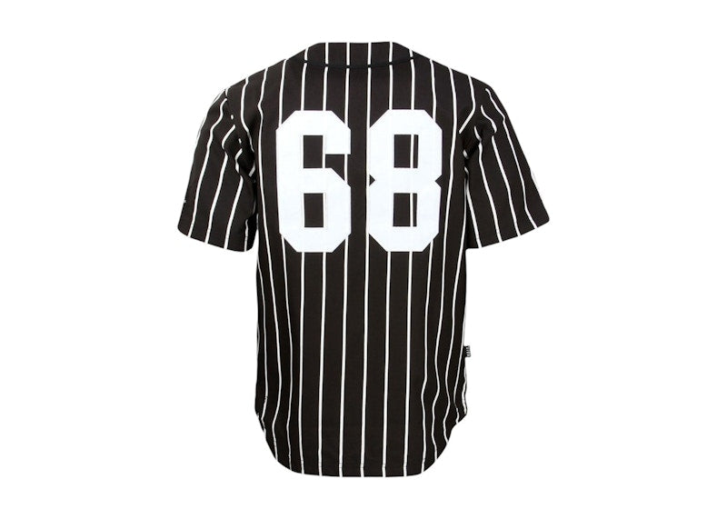 BAIT Sluggers Pinstripe Baseball Jersey Black/White