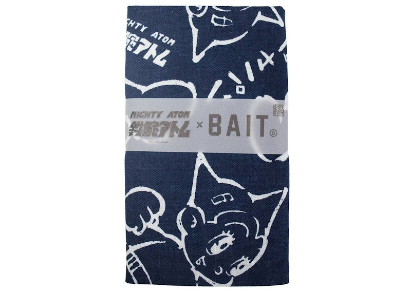 BAIT x Astro Boy Mighty Atom Tenugui Towel Blue