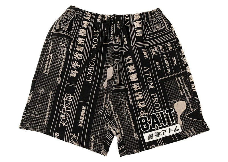 BAIT x Astro Boy Schematics Sweat Shorts Black