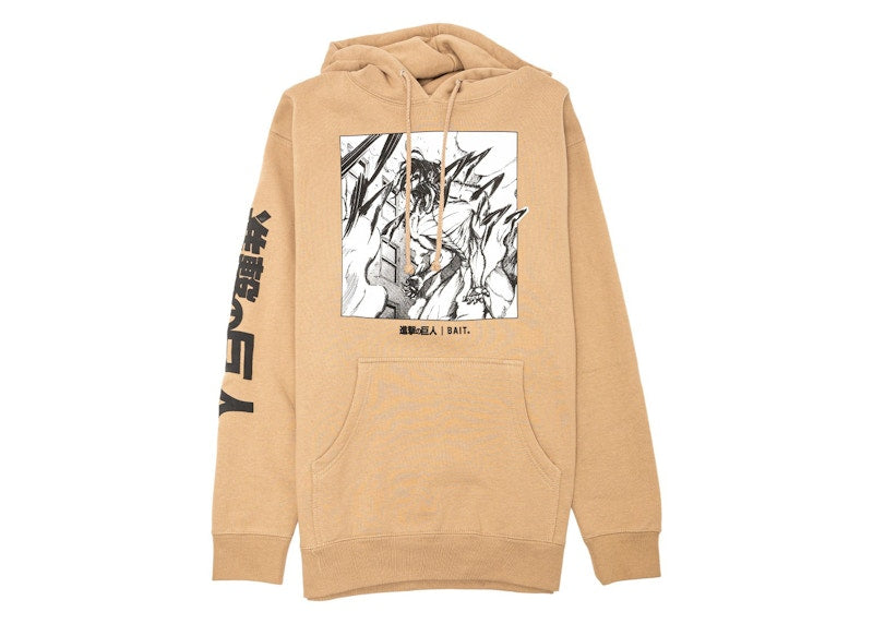 BAIT x Attack On Titan The Roar Hoodie Sand