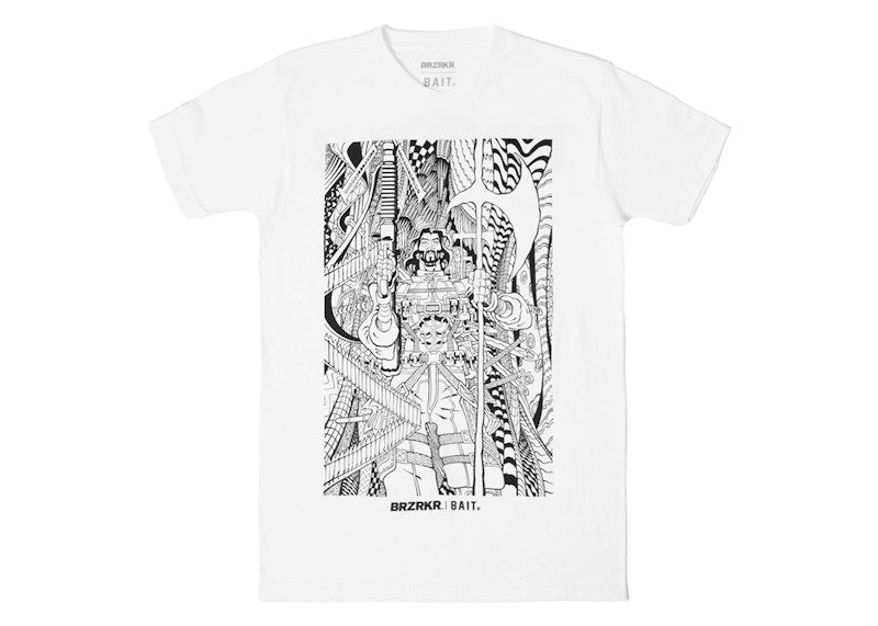 BAIT x Brzrkr #1 Tradd Moore Cover Black And White Tee White