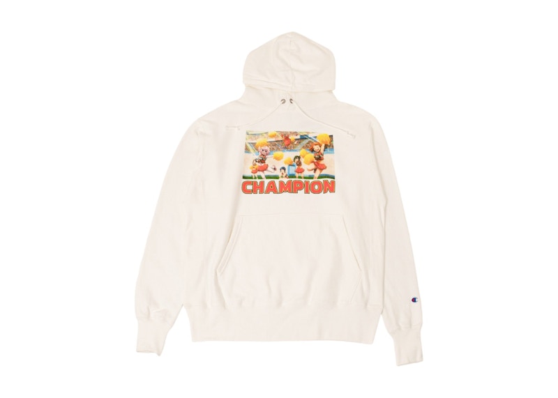 BAIT x Champion x My Hero Acadamia Men Cheer Reverse Weave Hoodie White