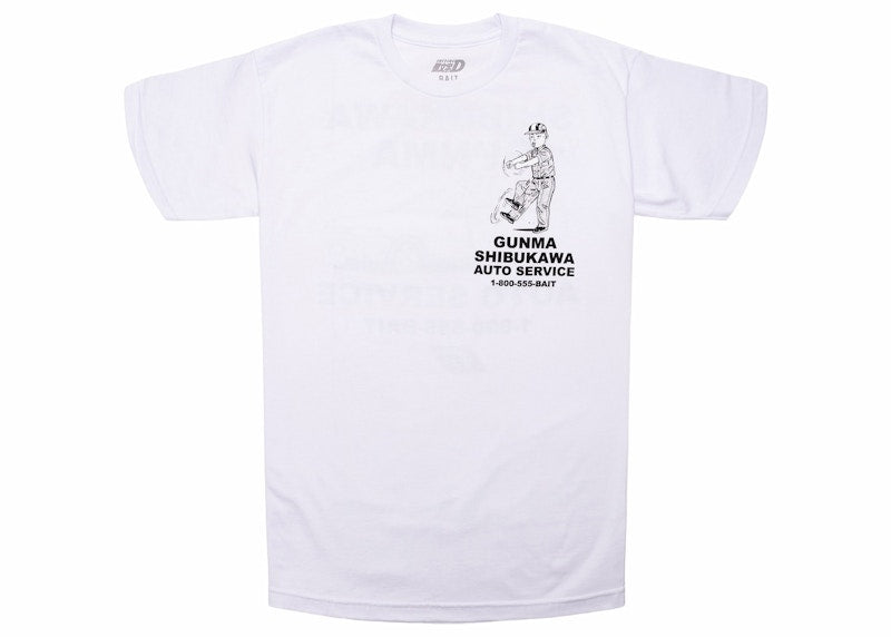 BAIT x Initial D Auto Service Tee White