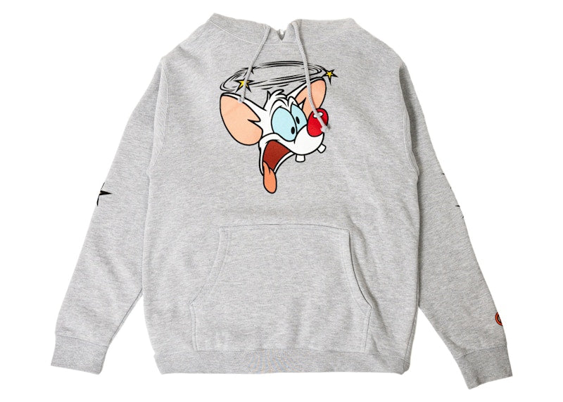 BAIT x Pinky And The Brain Stars Hoodie Gray