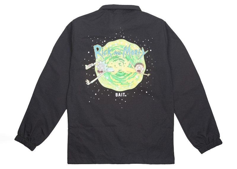 BAIT x Rick And Morty Portal Coaches Jacket Black