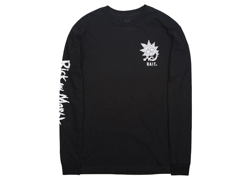 BAIT x Rick And Morty Skateboard Long Sleeve Tee Black