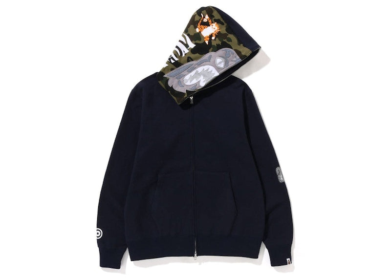BAPE 1St Camo Tiger Full Zip Hoodie (SS23) Navy