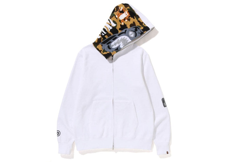 BAPE 1St Camo Tiger Full Zip Hoodie (SS23) White