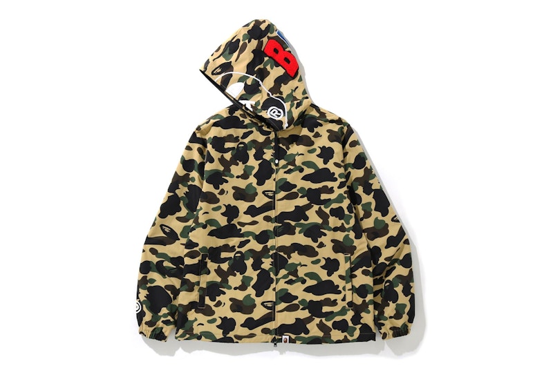 BAPE 1st Camo 2nd Ape Full Zip Hoodie Jacket Yellow