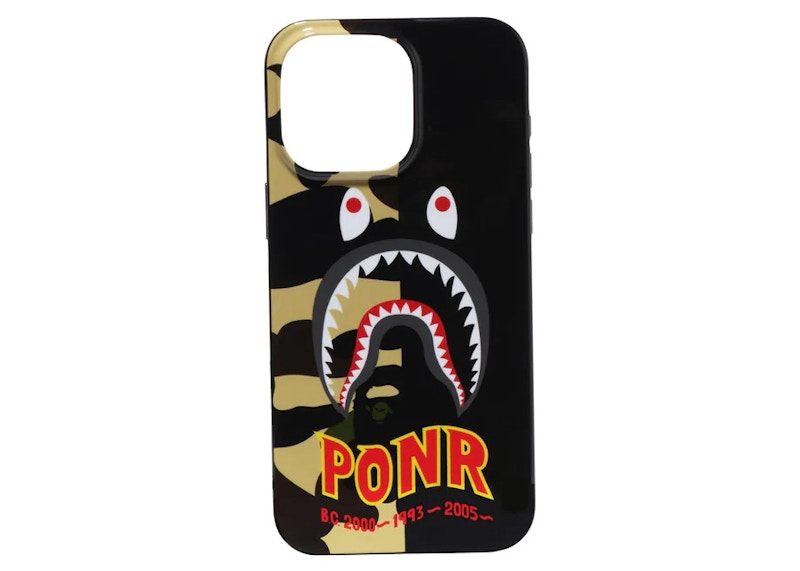 BAPE 1st Camo 2nd Shark iPhone 15 Pro Max Case Yellow