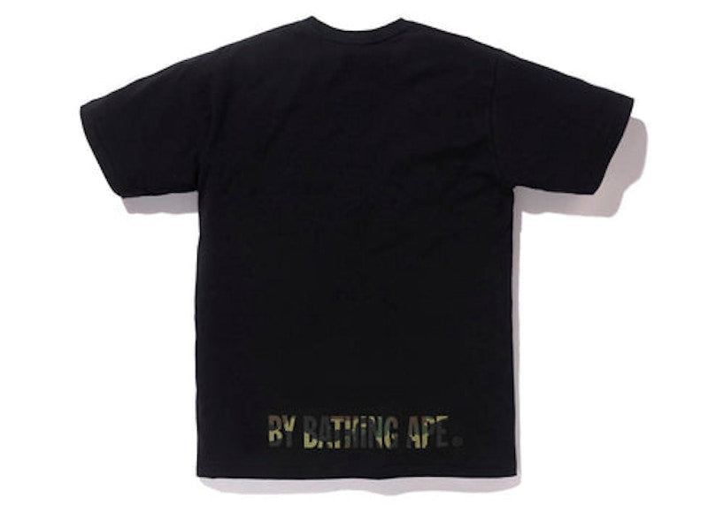 BAPE 1st Camo Ape Face Sta Tee Black Green