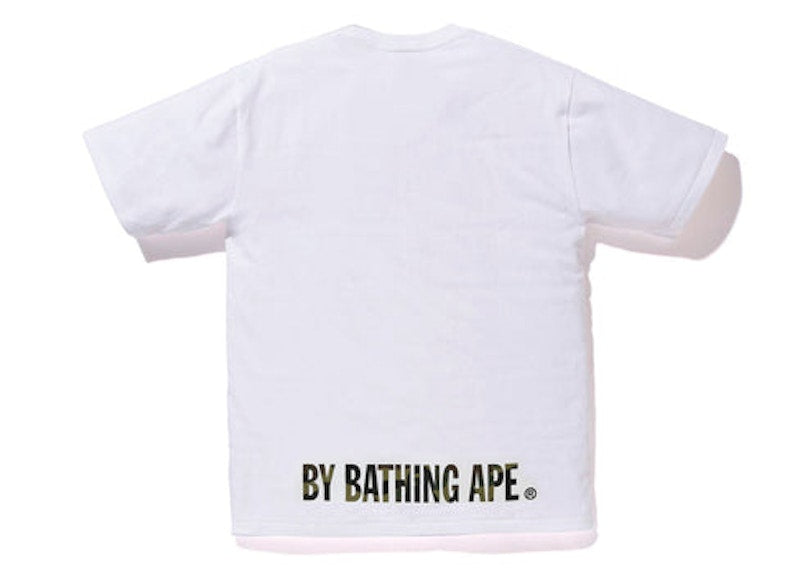 BAPE 1st Camo Ape Face Sta Tee White Green