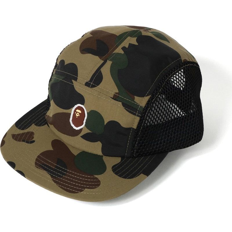 BAPE 1st Camo Ape Head One Point Mesh Jet Cap Green