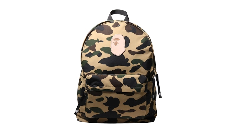 BAPE 1st Camo Ape Head Patch Daypack Yellow