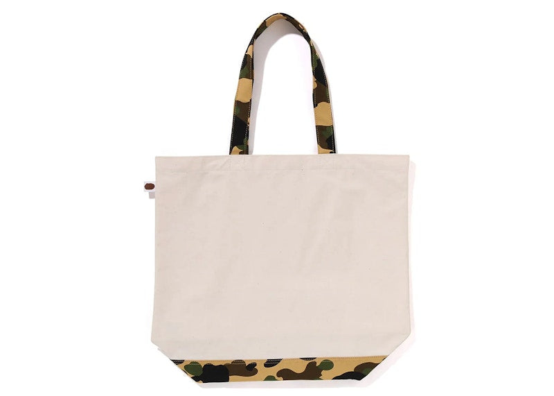 BAPE 1st Camo Ape Head Tote Bag Ivory