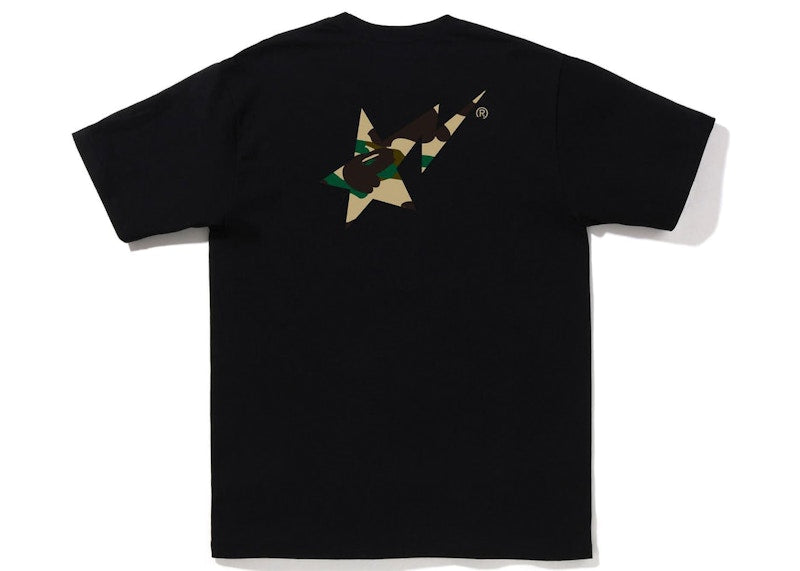 BAPE 1st Camo BAPE Sta Logo Tee (FW22) Black Yellow