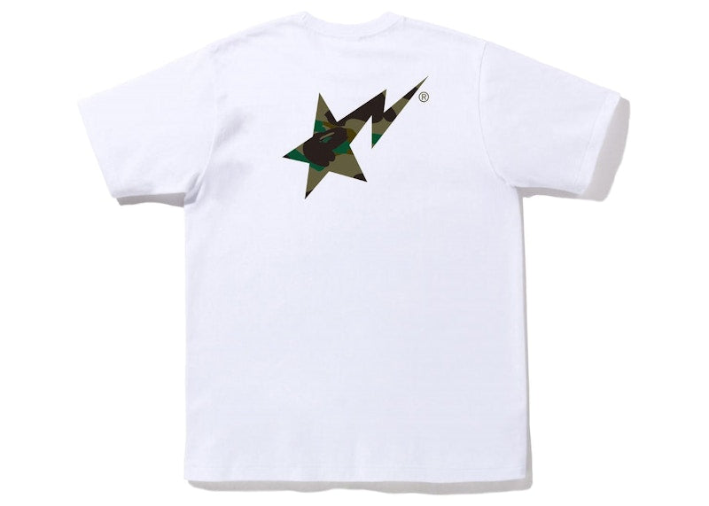 BAPE 1st Camo BAPE Sta Logo Tee (FW22) White Green