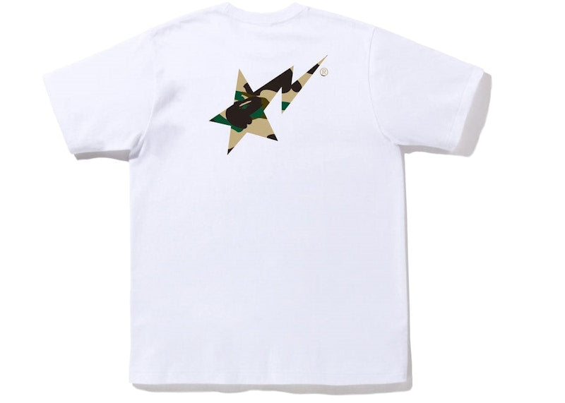 BAPE 1st Camo BAPE Sta Logo Tee (FW22) White Yellow
