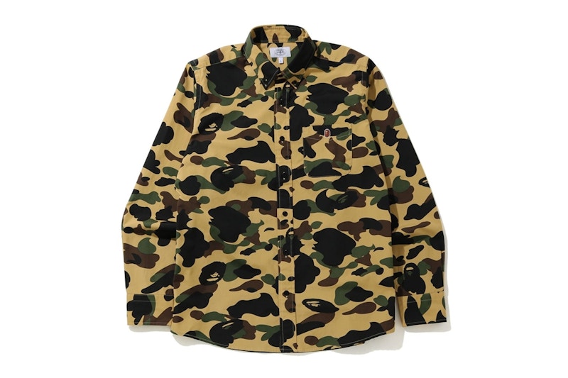 BAPE 1st Camo BD L/S Shirt Yellow