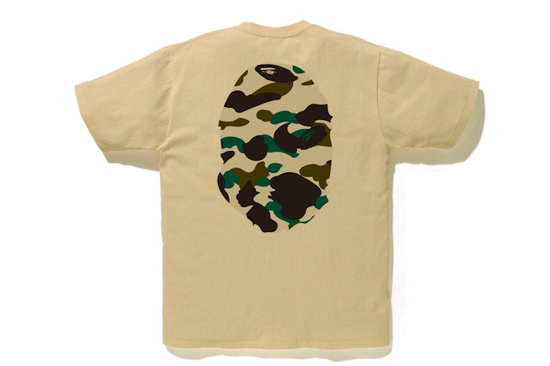 BAPE 1st Camo Big Ape Head Tee Beige/Yellow