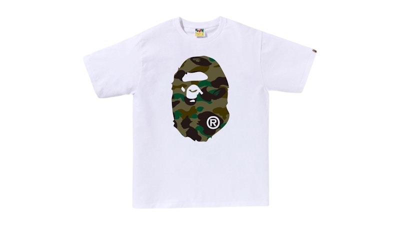 BAPE 1st Camo Big Ape Head Tee (FW25) White/Green