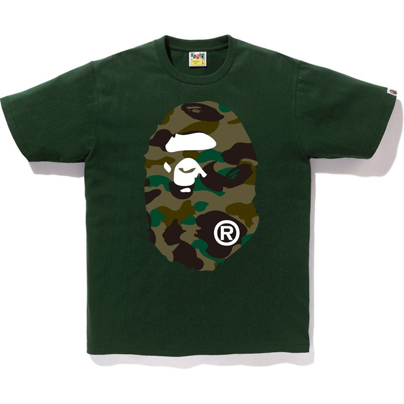 BAPE 1st Camo Big Ape Head Tee Green/Green