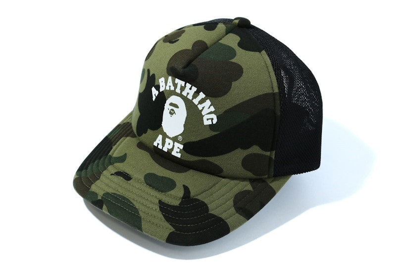 BAPE 1st Camo College Mesh Cap Green