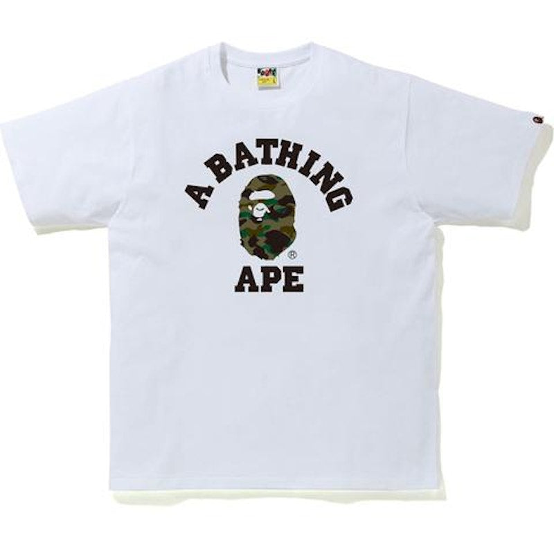 BAPE 1st Camo College T-Shirt White/Green
