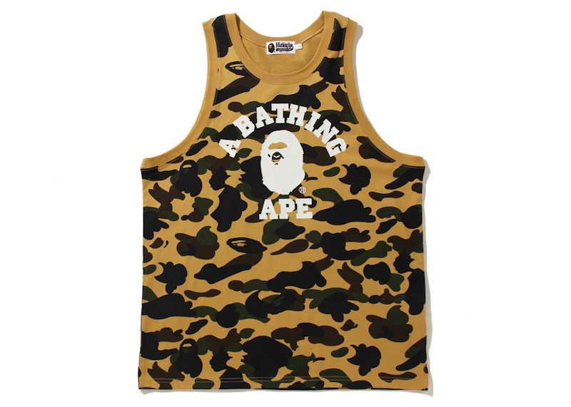 BAPE 1st Camo College Tank Top Yellow