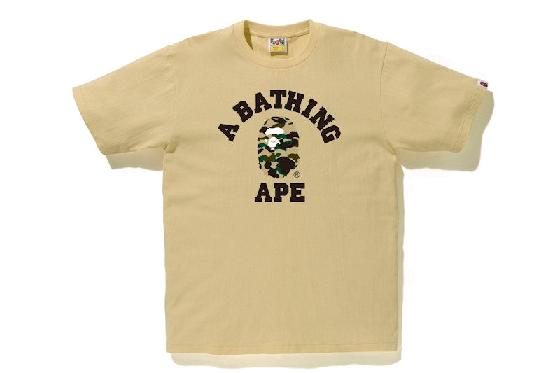 BAPE 1st Camo College Tee Beige/Yellow