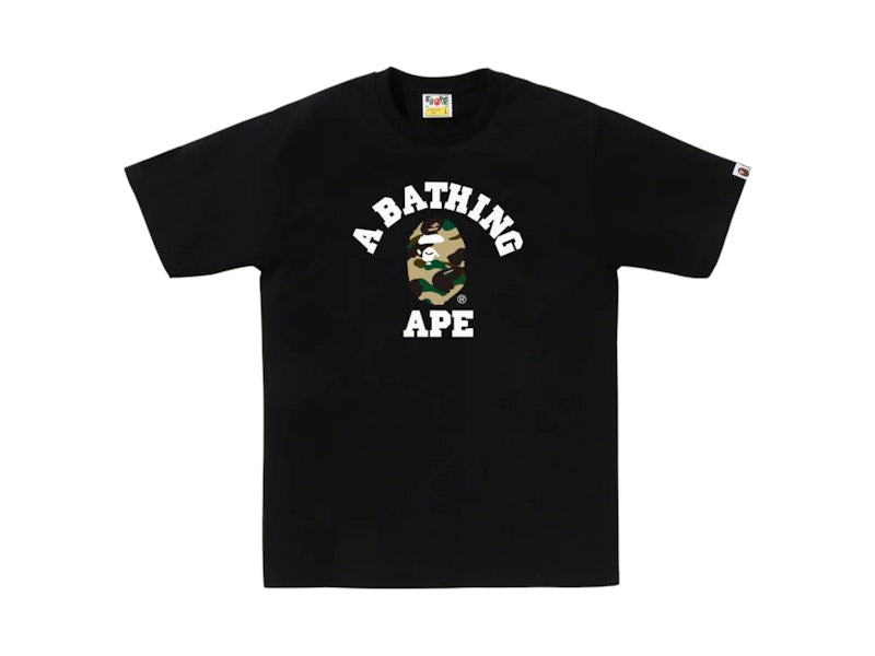 BAPE 1st Camo College Tee (FW25) Black x Yellow
