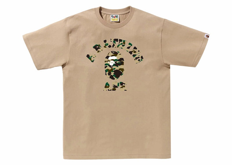 BAPE 1st Camo College Tee (SS24) Beige/Yellow